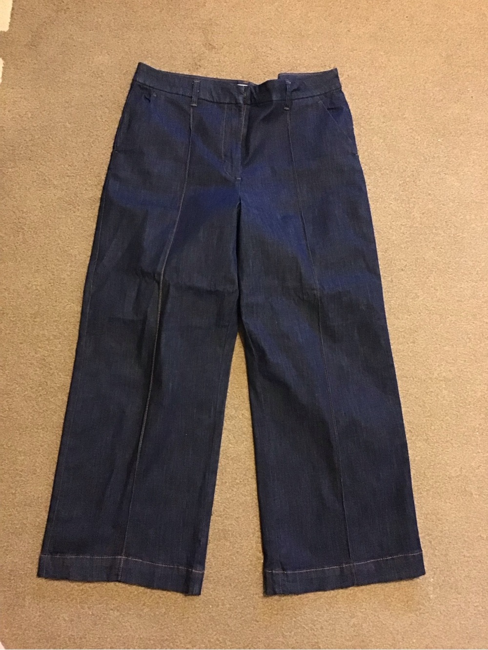 Nine West Wide-Leg Dark Blue Jeans